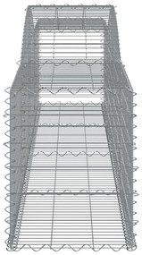 Cesto gabião arqueado 400x50x60/80 cm ferro galvanizado