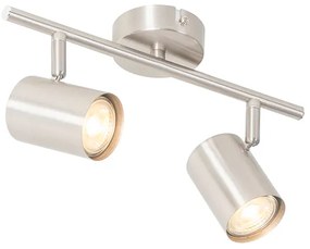 Candeeiro de Teto Moderno Aço 2 Luzes Ajustáveis - Jeana