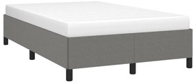 Estrutura de cama sem colchão cinza escuro 120x190 cm tecido