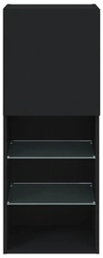 Móvel de TV com luzes LED 40,5x30x102 cm preto