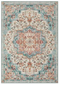 Tapete vintage de área para sala com padrão acolhedor. | SONGMICS HOME | 170 x 120 x 0.1 cm | azul aguamarina | TAR032Q01.