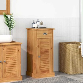 vidaXL Gabinete de Casa de Banho "VIGO" com Gaveta 37x34x80 cm Madeira Sólida de Pinheiro