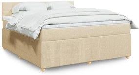Cama com molas/colchão 180x200 cm tecido cor creme