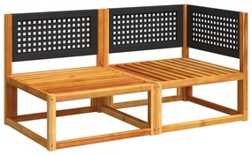 Sofá de 2 lugares para jardim com almofadões acácia maciça