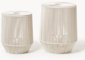 Cestos para roupa suja em corda artesanais Gabe, conjunto de 2