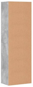 Aparador alto 60x35x180cm derivados de madeira cinzento cimento