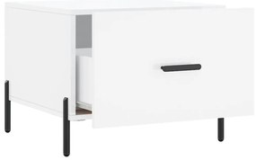Mesas de centro 2 pcs 50x50x40 cm branco brilhante