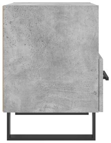 Mesas de cabeceira 2pcs derivados de madeira cinza cimento