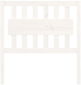 Cabeceira de cama 95,5x4x100 cm madeira de pinho maciça branco