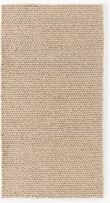 Tapete de lã artesanal com textura entrançada Bruna