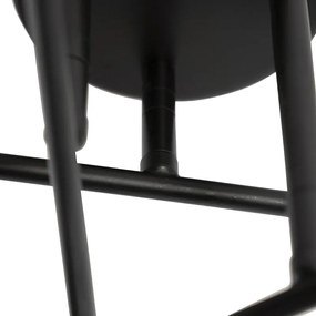 LED Candeeiro de teto inteligente preto 6 luzes incl. Wifi G95 - Sydney Industrial