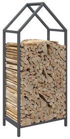 Suporte para lenha 40x25x90 cm aço laminado a frio antracite