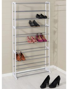 Sapateira com formato de ondas para 40 pares de sapatos branco