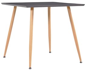vidaXL Mesa de jantar 80,5x80,5x73 cm MDF cor cinzento e carvalho