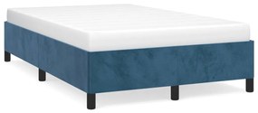 vidaXL Estrutura de cama com colchão azul escuro 120x190 cm Veludo