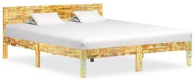 vidaXL Estrutura de cama madeira recuperada maciça 140x200 cm