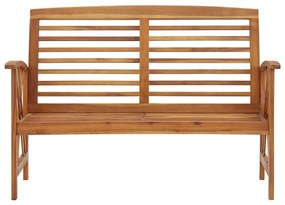 Banco de jardim 119 cm madeira de acácia maciça