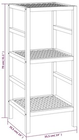 Unidade de prateleiras WC 35,5x35,5x79 cm nogueira maciça