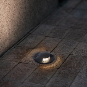 Foco de chão moderno preto GU10 50mm efeito de 2 luzes IP65 - Cellar