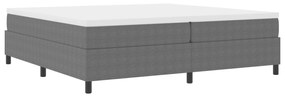 Cama Box VidaXL Cinza Claro 200x200 cm em Tecido de Corduroy