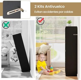Estante com 11 cubos 74 x 24 x 105 cm para livros vertical ou horizontal em madeira preta