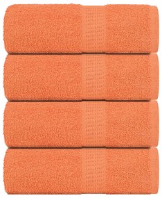Toalhas de mãos 4 pcs 30x30 cm 360 gsm 100% algodão laranja