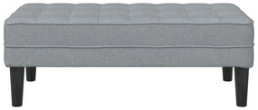 Banco vidaXL Cinza claro 113x57x39 cm Tecido