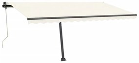 Toldo automático com LED e sensor de vento 450x350 cm cor creme
