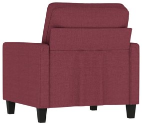 Poltrona 60 cm tecido vermelho tinto