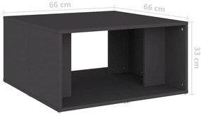 Mesas de centro 4 pcs 33x33x33 cm derivados de madeira cinza