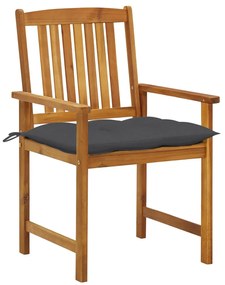 Cadeiras de jardim com almofadões 6 pcs acácia maciça