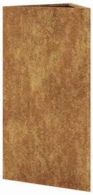 Vaso/floreira 2 pcs triangular 40x40x75 cm aço intempéries