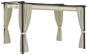 vidaXL Gazebo 4x3 m cor creme