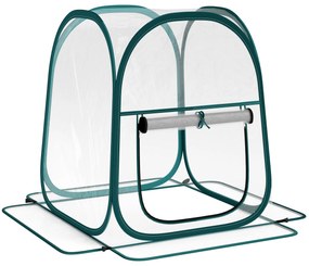 Outsunny Mini Estufa de Jardim Mini Estufa Pop Up em PVC Transparente para Interior ou Exterior para Legumes 70x70x80 cm | Aosom Portugal