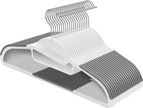 Conjunto de 20 unidades de plástico, , com abertura em forma de U branco-cinzento escuro