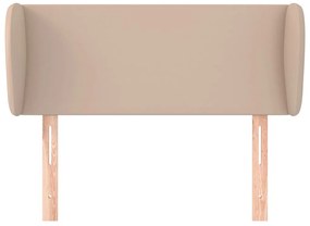 Cabeceira cama abas couro artificial 83x23x78/88 cm cappuccino