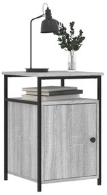 Mesas cabeceira 2 pcs 40x42x60cm deriv. madeira cinzento sonoma