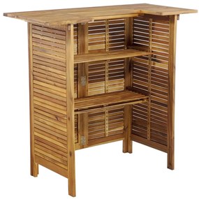 3 pcs conjunto de bar para jardim madeira de acácia maciça