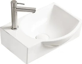 Mexen Mista lavatório de bancada direito 40 x 28 cm, branco - 22174000R