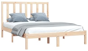 Estrutura de cama 140x200 cm pinho maciço