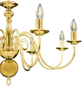 Lustre de 8 lâmpadas E14 dourado