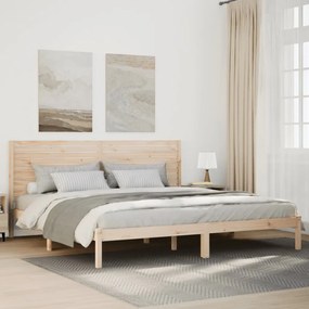 vidaXL Cama extra longa sem colchão 200x220 cm madeira maciça