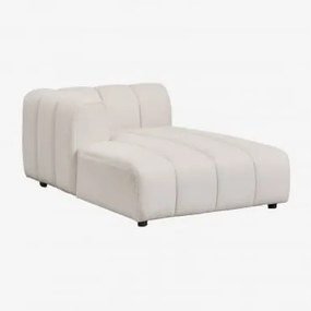 Módulo Chaise Longue Esquerdo Para Sofá Modular Em Tecido Bouclé Eliot Bouclé Bege Creme - Sklum