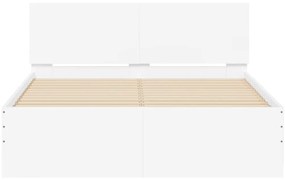 Estrutura de cama com cabeceira 135x190 cm branco