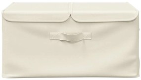 Caixas de arrumação 2 pcs 50x30x25 cm tecido creme