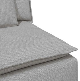 Sofá modular com almofadas cinzento nublado