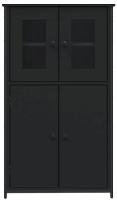 Aparador alto 62x32x106,5 cm derivados de madeira preto
