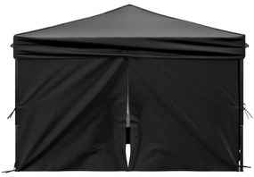 Tenda para festas dobrável com paredes laterais 3x3 m preto
