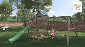 Parque infantil Crianças Exterior Jarcas4 KDI Escorrega, Casa, Baloiço e Escada
