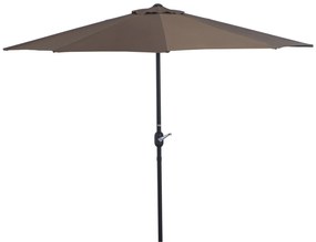 Outsunny Chapéu de Sol Semicircular 269x138x236cm Chapéu de Sol à Manivela para Jardim Terraço Pátio Piscina Café
